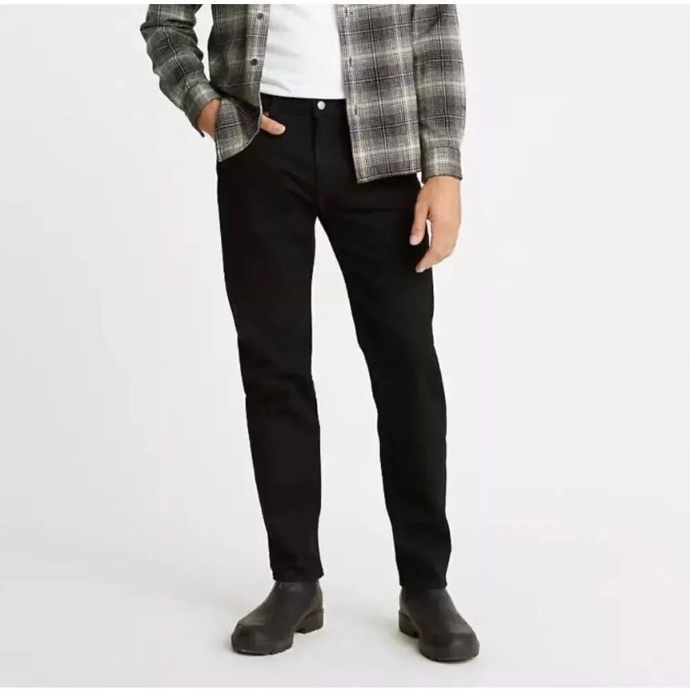 Levi's | 502 Taper Fit Flex Men's Jeans in Black 29 x 30